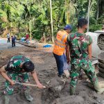Jalan Penghubung Tiga Pekon Segera Mulus, Satgas TMMD ke-128 Kodim 0424/Tanggamus Kebut Pengerjaan Rabat Beton