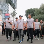 Mirza Ikuti Jalan Sehat HUT ke-1 Kodam XXI/Radin Inten dan HUT ke-81 RI